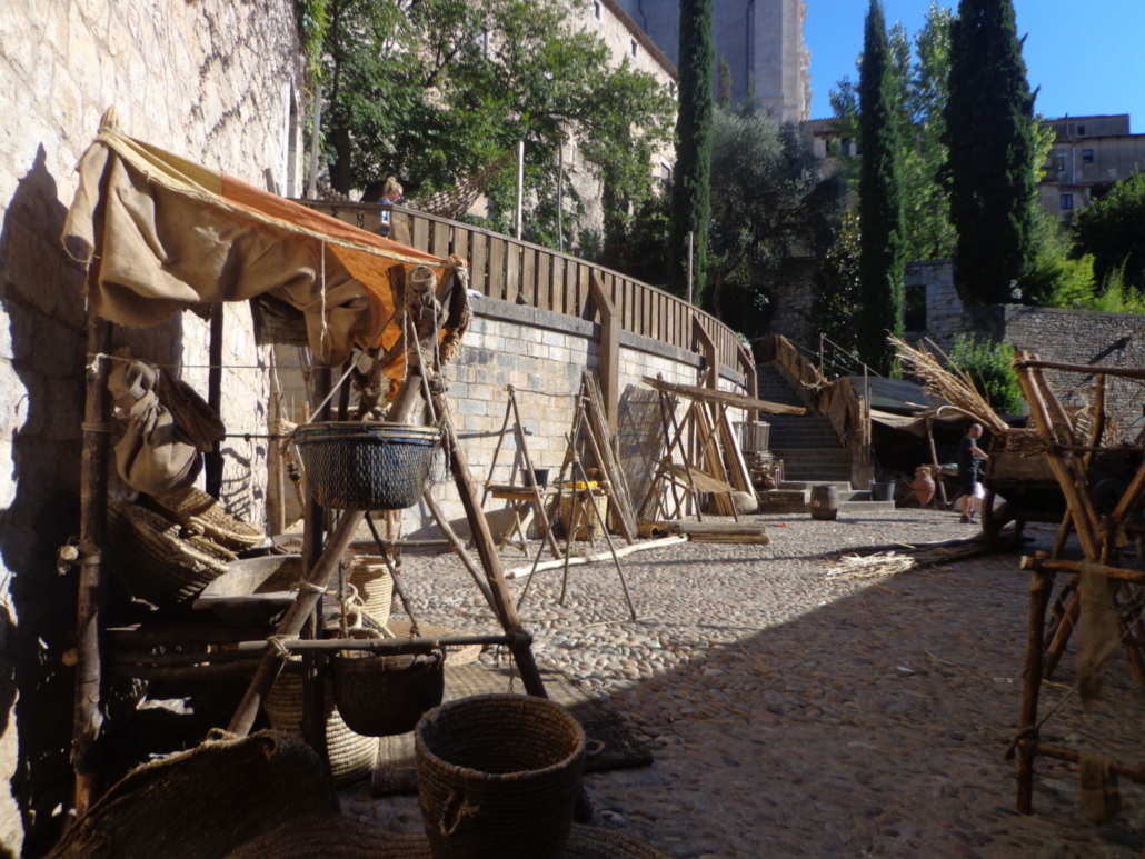 Set building for Game of Thrones (series 6) taking place in the Old Town of Girona, Spain.