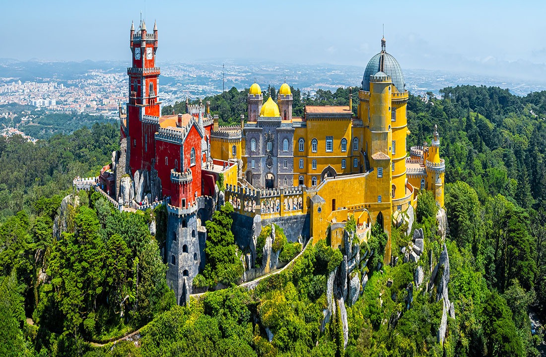 National palace of Pena in Sintra, a civil parish in the municip