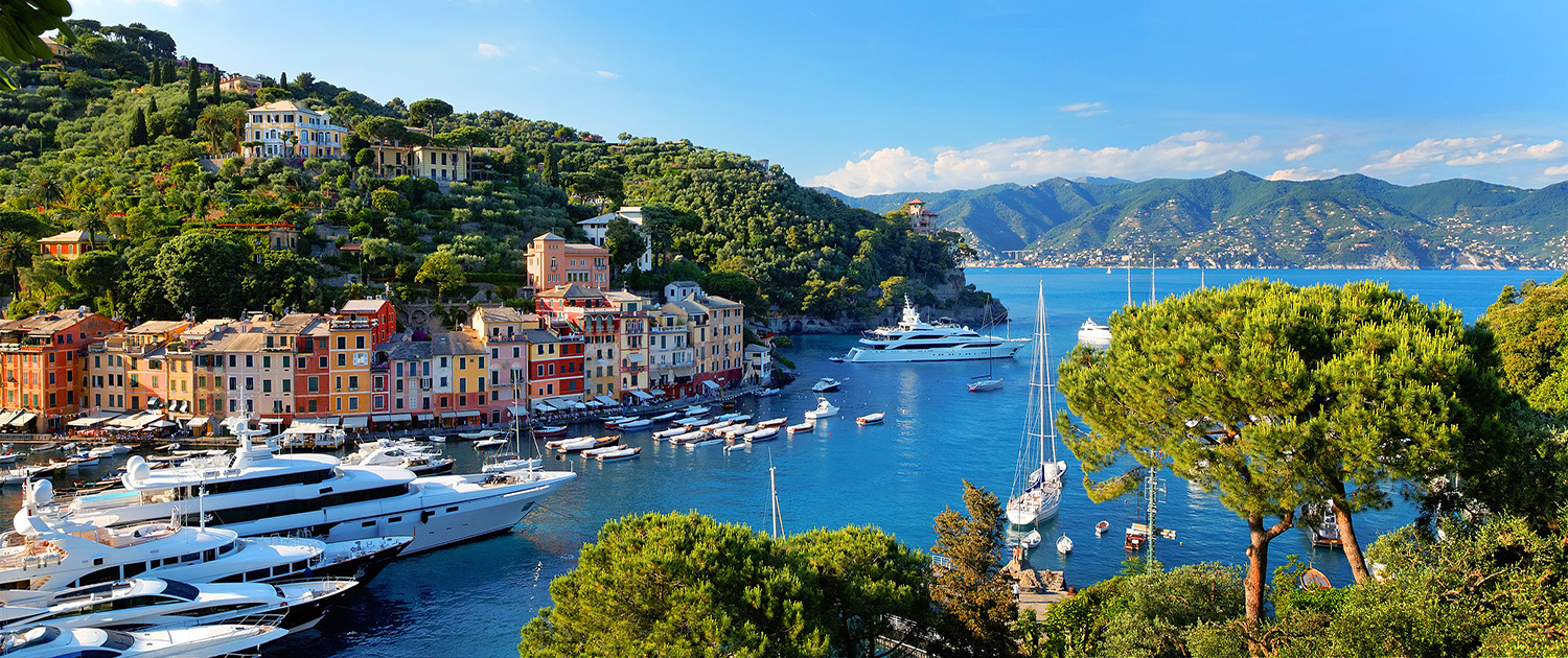 Beautiful Portofino cityscape, best touristic Mediterranean plac