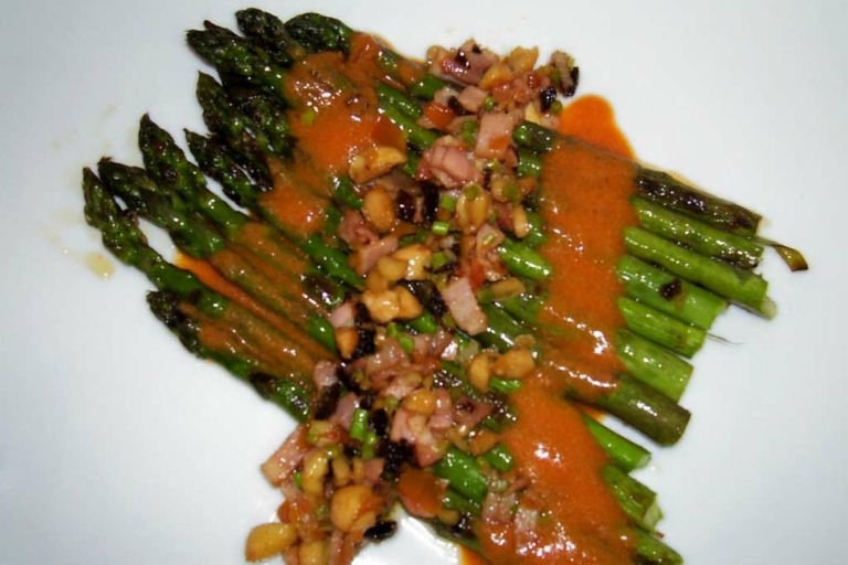 Sauteed Asparagus with Romesco Sauce Traditional Spanish Recipe